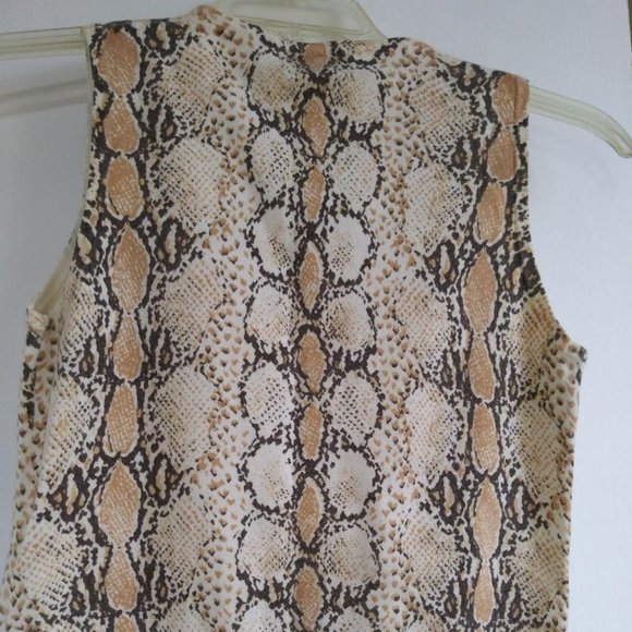 Esprit sleeveless python-print knit top - Picture 3 of 4